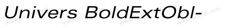 Univers BoldExtObl字体转换